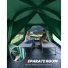 image:imageAbahub 10 Person Tent for Camping Family Cabin Tents with 2 Rooms and 2 Doors Large Tent with Rainfly Porch 4 Windows 14ft x 10ft x 81inGreen