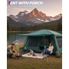 image:imageAbahub 10 Person Tent for Camping Family Cabin Tents with 2 Rooms and 2 Doors Large Tent with Rainfly Porch 4 Windows 14ft x 10ft x 81inGreen