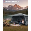 image:imageAbahub 10 Person Tent for Camping Family Cabin Tents with 2 Rooms and 2 Doors Large Tent with Rainfly Porch 4 Windows 14ft x 10ft x 81inGrey