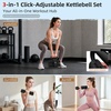 image:imageAbahub 2 in 1 Kettlebell amp Dumbbell Set Adjustable Dumbbell for Home GymBlack
