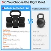 image:imageAbahub 2 in 1 Kettlebell amp Dumbbell Set Adjustable Dumbbell for Home GymBlack
