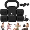 image:imageAbahub 2 in 1 Kettlebell amp Dumbbell Set Adjustable Dumbbell for Home GymBlack