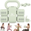 image:imageAbahub 2 in 1 Kettlebell amp Dumbbell Set Adjustable Dumbbell for Home GymGreen