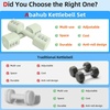image:imageAbahub 2 in 1 Kettlebell amp Dumbbell Set Adjustable Dumbbell for Home GymGreen