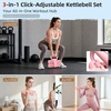 image:imageAbahub 2 in 1 Kettlebell amp Dumbbell Set Adjustable Dumbbell for Home GymPink