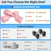 image:imageAbahub 2 in 1 Kettlebell amp Dumbbell Set Adjustable Dumbbell for Home GymPink