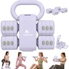 image:imageAbahub 2 in 1 Kettlebell amp Dumbbell Set Adjustable Dumbbell for Home GymPurple
