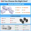 image:imageAbahub 2 in 1 Kettlebell amp Dumbbell Set Adjustable Dumbbell for Home GymPurple