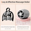image:imageAbahub Manual Massage Roller Cellulite Massage Roller for Men Women Home Gym Deep Fascia Massager 2in1 Relieve Muscle Soreness Massager for Arm Thigh Back amp Shoulder Grey