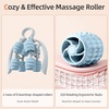image:imageAbahub Manual Massage Roller Cellulite Massage Roller for Men Women Home Gym Deep Fascia Massager 2in1 Relieve Muscle Soreness Massager for Arm Thigh Back amp Shoulder Blue