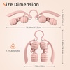 image:imageAbahub Manual Massage Roller Cellulite Massage Roller for Men Women Home Gym Deep Fascia Massager 2in1 Relieve Muscle Soreness Massager for Arm Thigh Back amp Shoulder Pink