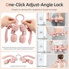 image:imageAbahub Manual Massage Roller Cellulite Massage Roller for Men Women Home Gym Deep Fascia Massager 2in1 Relieve Muscle Soreness Massager for Arm Thigh Back amp Shoulder Pink