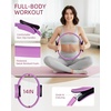 image:imageAbahub Pilates Ring Set Home Workout Pilates Equipment 14Magic Circle Yoga Ball Resistance Bands Sliding Disks Socks Fascial Ball Workout Guide amp Bag Blue Set