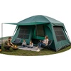 image:imageAbahub 10 Person Tent for Camping Family Cabin Tents with 2 Rooms and 2 Doors Large Tent with Rainfly Porch 4 Windows 14ft x 10ft x 81inGreen