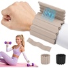 image:imageAbahub Adjustable Wrist amp Ankle Weights 2Pack Wearable Silicone Weighted Bracelet for Women Arm Leg Weights for Home Gym Workout Jogging Yoga amp PilatesMagnetic Beige
