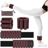image:imageAbahub Adjustable Wrist amp Ankle Weights 2Pack Wearable Silicone Weighted Bracelet for Women Arm Leg Weights for Home Gym Workout Jogging Yoga amp PilatesBrown