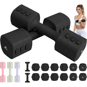 image:imageAbahub 2 in 1 Kettlebell amp Dumbbell Set Adjustable Dumbbell for Home GymBlack