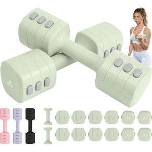 image:imageAbahub 2 in 1 Kettlebell amp Dumbbell Set Adjustable Dumbbell for Home GymGreen