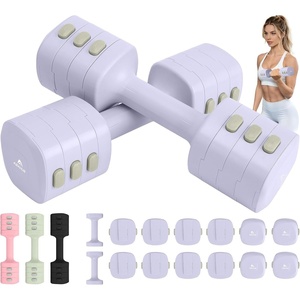 image:imageAbahub 2 in 1 Kettlebell amp Dumbbell Set Adjustable Dumbbell for Home GymPurple