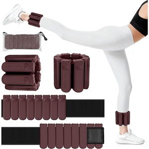 image:imageAbahub Adjustable Wrist amp Ankle Weights 2Pack Wearable Silicone Weighted Bracelet for Women Arm Leg Weights for Home Gym Workout Jogging Yoga amp PilatesBrown