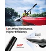 image:imageAbahub 210230cm230250cm Adjustable Kayak Paddle for KayakBoatingBlack