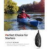 image:imageAbahub 210230cm230250cm Adjustable Kayak Paddle for KayakBoatingBlack with White Wave Print