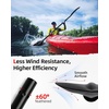 image:imageAbahub 210230cm230250cm Adjustable Kayak Paddle for KayakBoatingBlack with White Wave Print