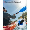 image:imageAbahub 210230cm230250cm Adjustable Kayak Paddle for KayakBoatingBlue with White Wave Print
