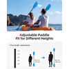 image:imageAbahub 210230cm230250cm Adjustable Kayak Paddle for KayakBoatingBlue with White Wave Print