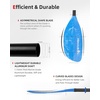 image:imageAbahub 210230cm230250cm Adjustable Kayak Paddle for KayakBoatingBlue with White Wave Print