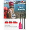 image:imageAbahub 34Piece Adjustable SUP Paddle Lightweight Aluminum Alloy ShaftGradient Pink Print