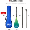 image:imageAbahub 3Piece Carbon Fiber SUP PaddleAdjustable 6786 Lightweight with BagGreen Print