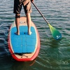 image:imageAbahub 3Piece Carbon Fiber SUP PaddleAdjustable 6786 Lightweight with BagGreen Print