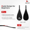 image:imageAbahub 3Piece Carbon Fiber SUP PaddleAdjustable 6786 Lightweight with BagSquare Black