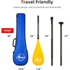 image:imageAbahub 3Piece Carbon Fiber SUP PaddleAdjustable 6786 Lightweight with BagYellow