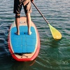 image:imageAbahub 3Piece Carbon Fiber SUP PaddleAdjustable 6786 Lightweight with BagYellow Print