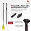 image:imageAbahub 3Piece Carbon Fiber SUP PaddleAdjustable 6786 Lightweight with BagYellow Print