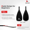 image:imageAbahub 3Piece Stand Up PaddleAdjustable 6884 Lightweight Aluminum PU CoatedBlack