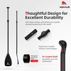 image:imageAbahub 3Piece Stand Up PaddleAdjustable 6884 Lightweight Aluminum PU CoatedBlack