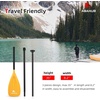 image:imageAbahub 3Piece Stand Up PaddleAdjustable 6884 Lightweight Aluminum PU CoatedYellow
