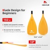 image:imageAbahub 3Piece Stand Up PaddleAdjustable 6884 Lightweight Aluminum PU CoatedYellow