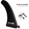 image:imageAbahub 910 Paddleboard Fin with 1 Screw Replacement Single Center Fins10 Black Standard Fin Fiberglass NoTool