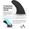 image:imageAbahub 910 Paddleboard Fin with 1 Screw Replacement Single Center Fins10 Blue Standard Fin Fiberglass Honeycomb