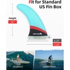 image:imageAbahub 910 Paddleboard Fin with 1 Screw Replacement Single Center Fins10 Blue Standard Fin Fiberglass Honeycomb