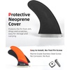 image:imageAbahub 910 Paddleboard Fin with 1 Screw Replacement Single Center Fins10 Orange Standard Fin Fiberglass Honeycomb