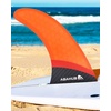 image:imageAbahub 910 Paddleboard Fin with 1 Screw Replacement Single Center Fins10 Orange Standard Fin Fiberglass Honeycomb