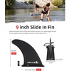 image:imageAbahub 910 Paddleboard Fin with 1 Screw Replacement Single Center Fins9 Black Slidein Fin 2Pack
