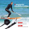 image:imageAbahub Coil SUP Leash10 ft Coiled Paddle Board Leashes57mm Legrope Strapblack