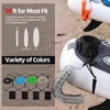 image:imageAbahub Coil SUP Leash10 ft Coiled Paddle Board Leashes57mm Legrope Strapblack clear core lite