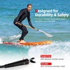 image:imageAbahub Coil SUP Leash10 ft Coiled Paddle Board Leashes57mm Legrope Strapblack clear core lite